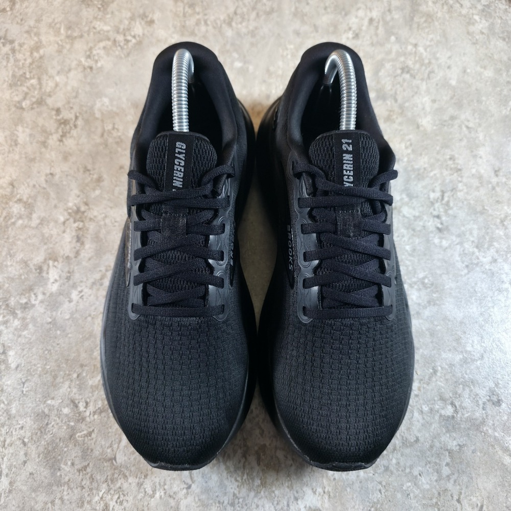 Brooks Glycerin 21 Womens 10 B Triple Black Running Shoes Sneakers *Worn Once - Picture 2 of 10